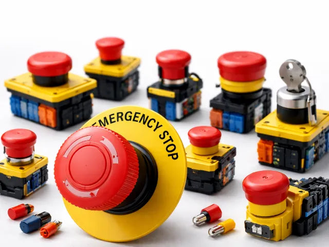 Interruptores de parada de emergencia (e-stop)