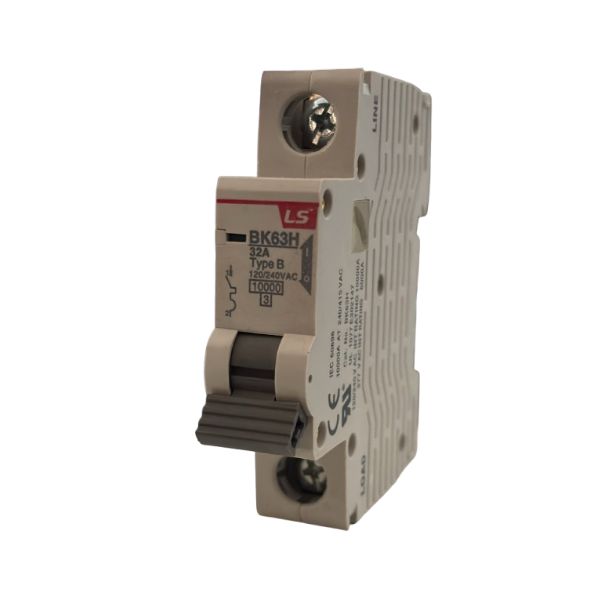 BK63H-B32A 1P Interruptor Termomagnético, Breaker 1 polo, 32A, Curva de disparo B.