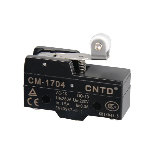 CM-1704 Micro Switch, Micro switch con palanca de rodillo larga.