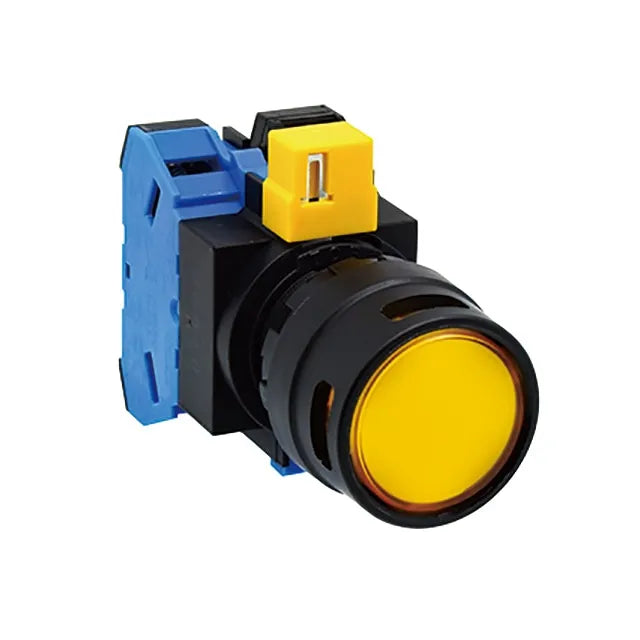 HW1L-MF210Q4G Botón Iluminado, Pulsador 22mm iluminado LED Verde, 24VAC/DC, 1NO.
