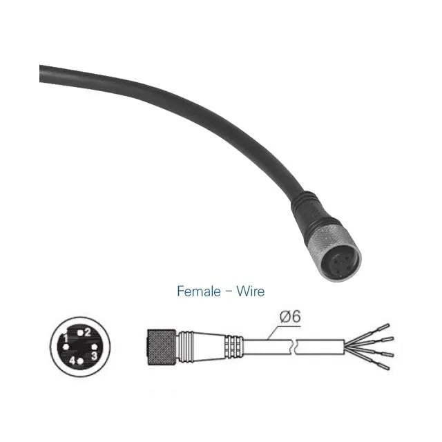 IPW-A6SW-1 Cable, CIRC CBL 4POS ENCHUFE A CABLE 6.56'