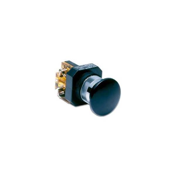 KH-3081EB-11 (BLACK) Botón Pulsador, Pulsador 30mm al ras Negro.