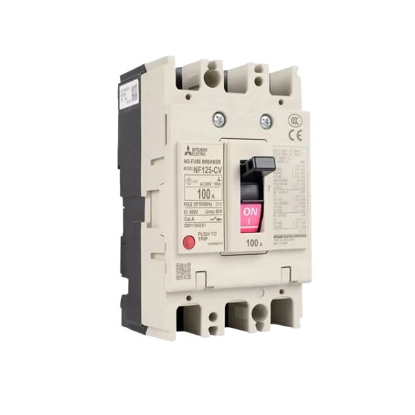 NF125-CV-3P 100A Interruptor MCCB, Breaker de caja moldeada 3 polos 100A.