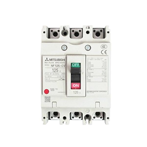 NF125-CV-3P 125A Interruptor MCCB, Breaker de caja moldeada 3 polos 125A.