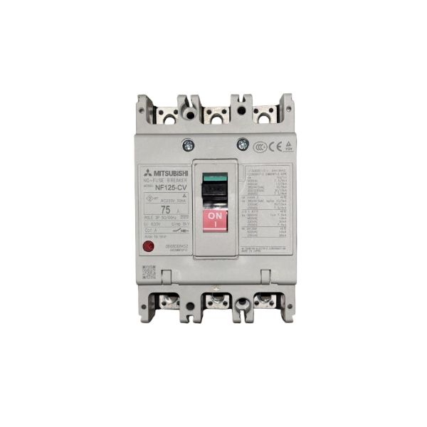 NF125-CV-3P 75A Interruptor MCCB, Breaker de caja moldeada 3 polos 75A.