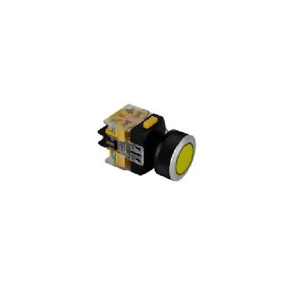NF30-BM2AY11 Botón Pulsador, 30mm Amarillo 1NO+1NC NF.