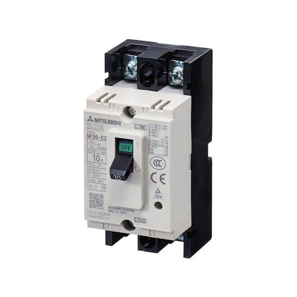 NF30-CS-2P 10A Interruptor MCCB, Breaker compacto 2 polos 10A.
