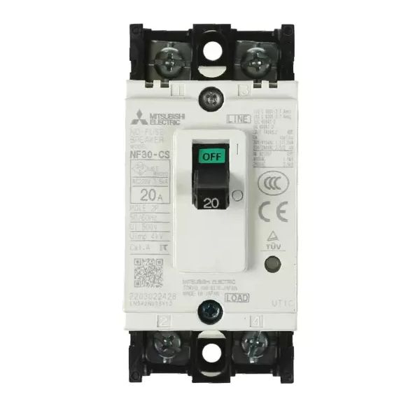 NF30-CS-2P 20A Interruptor MCCB, Breaker compacto 2 polos 20A.